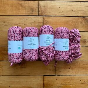💖 Bundle of 4 Skeins and Some Change of Hobbii Friends Ribbon 100% Cotton Yarn
